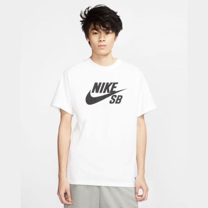 t shirt nike sb logo skate blanc pour homme cv7539 100