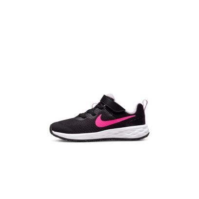 chaussures nike revolution 6 noir rose pour enfant dd1095 007