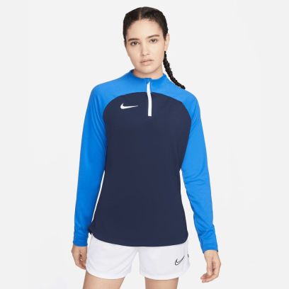 haut 1 4 zip nike academy pro bleu marine pour femme dh9246 451