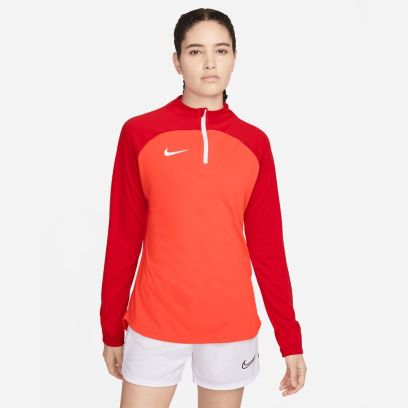 haut 1 4 zip nike academy pro rouge crimson pour femme dh9246 635