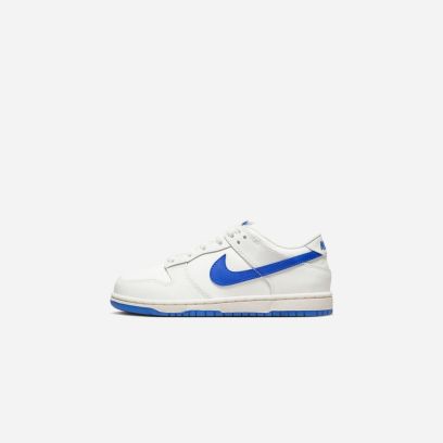 Chaussures Nike Dunk Low Blanc & Bleu Royal pour enfant