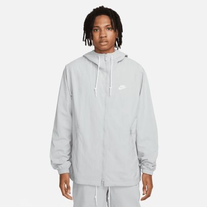 veste impermeable nike club woven gris homme fb7397 077