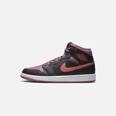 Chaussures Nike Air Jordan 1 Mid SE Noir & Orange pour homme