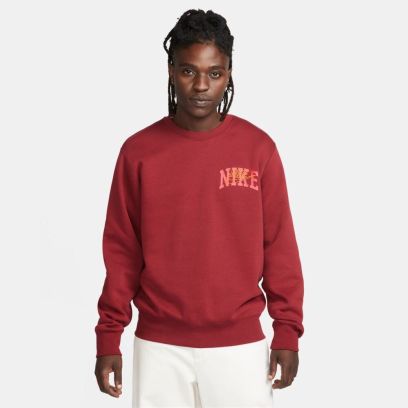 sweat shirt nike club rouge pour homme fv4445 677