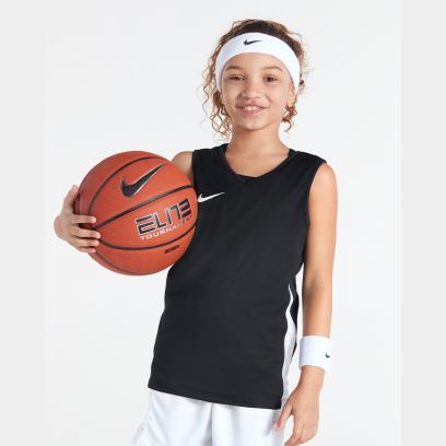 Maillot de basket réversible Nike Team Noir & Blanc pour enfant