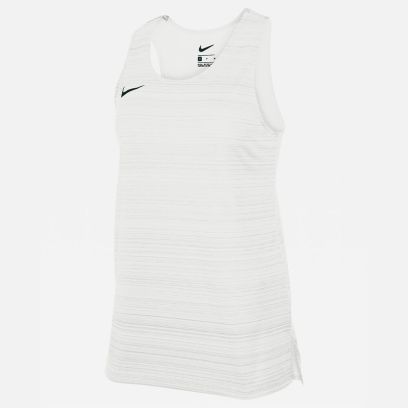 NT0301-100 Débardeur de running Nike Stock Dry Miler Blanc pour Femme