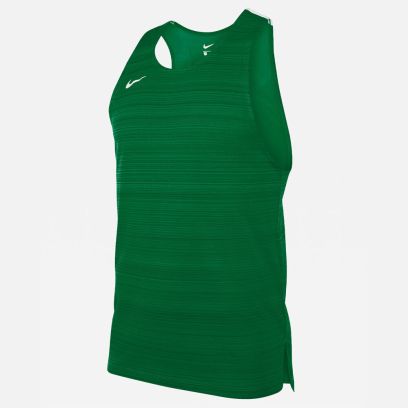 NT0302-302 Débardeur de running Nike Stock Dry Miler Vert pour Enfant