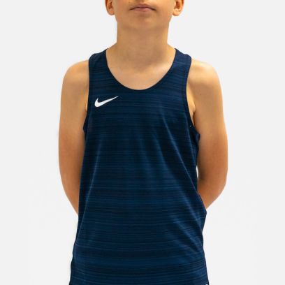 NT0302-451 Débardeur de running Nike Stock Dry Miler Bleu Marine pour Enfant