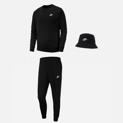 Conjunto Nike Sportswear para Hombre. Sudadera + Pantalón de chándal + Bob (3 productos)