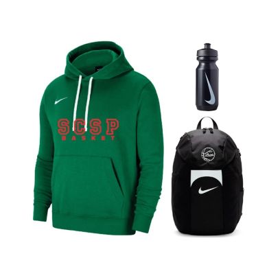 Pack Adulte Sporting Club Saint-Pourcain (3 pièces) | Sweat à capuche + Sac à dos + Gourde |