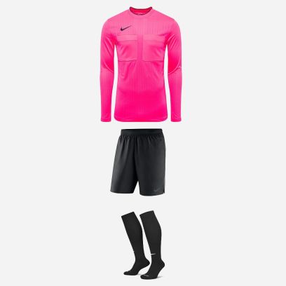 Pack UNAF Nationale (3 pièces) | 1 Maillot d'arbitre manches longues + 1 Short d'arbitre + 1 paire de Chaussettes de football |