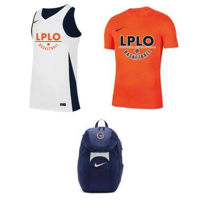 Pack LPLO Basketball pour Homme (3 pièces) | Maillot de basket réversible + Maillot + Sac à dos |