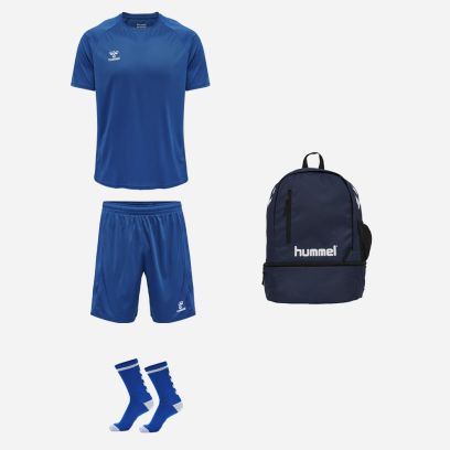 Ensemble Hummel Essential pour Homme. Maillot + Short + Chaussettes courtes + Sac à dos (4 pièces)