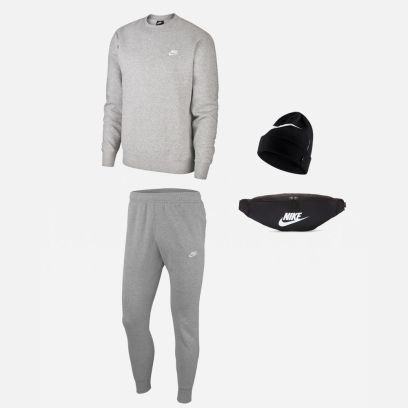 Ensemble Nike Sportswear pour Homme. Sweat-shirt + Bas de jogging + Bonnet + Banane (4 pièces)