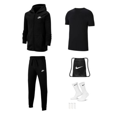 Ensemble Nike Sportswear pour enfant ensemble sweat capuche zip bas de jogging tee-shirt chaussettes sac BV3634 CZ0909 SX7676 DM3978