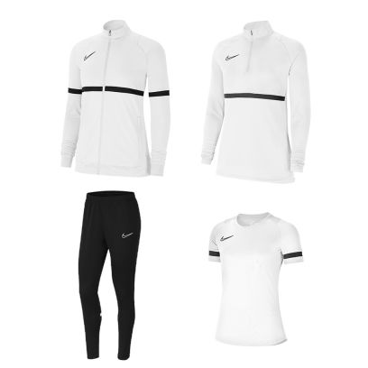 Conjunto Nike Academy 21 para Mujeres. Chándal + 1/4 Zip + Camiseta (4 productos)