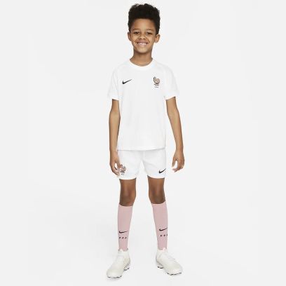 ensemble foot nike fff 2022 exterieur blanc enfant cz0350 100