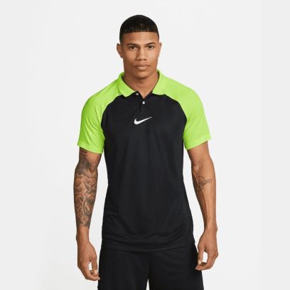 polo nike academy pro noir et jaune fluo pour homme dh9228 010