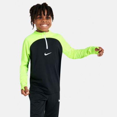 Haut d'entrainement 1/4 Zip Nike Academy Pro Noir & Jaune Fluo pour enfant