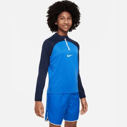 Partes de arriba con 1/4 Zip Nike Academy Pro Azul Real para niño