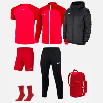 Ensemble Nike enfant Pack 7 pièces Maillot Academy Pro Short Park III Chaussettes SQuad Veste Academy Pro Pantalon de survêtement Academy Pro Veste doublée Team Fall Sac à dos Academy Team DH9279 BV6865 SK0030 DH9283 DH9325 CW6159 DA2571