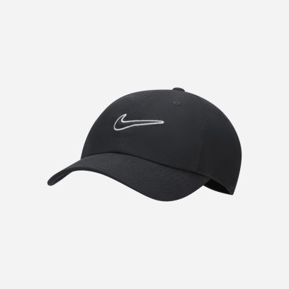 casquette nike club unstructured swoosh noir unisexe fb5369 010