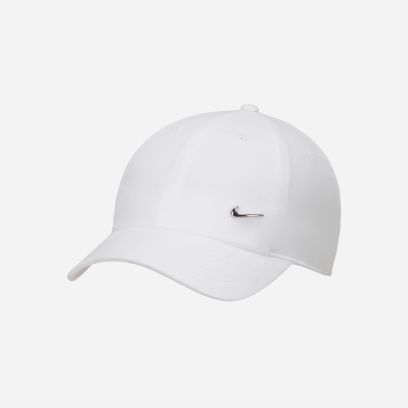 casquette nike dri fit club metal blanc swoosh fb5372 100