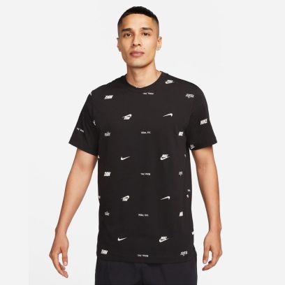 tshirt nike club allover print noir pour homme fd1279 010