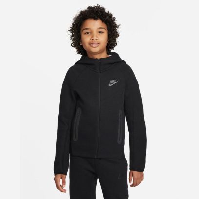 sweat a capuche zippe nike tech fleece noir enfant fd3285 010