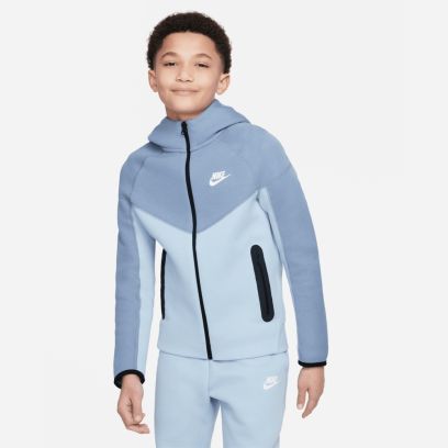 sweat nike tech fleece bleu pour enfant fd3285 493