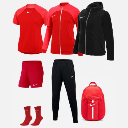 Product set Nike Academy Pro for Female. Track suit + Jersey + Shorts + Socks + Parka + Bag (7 items)