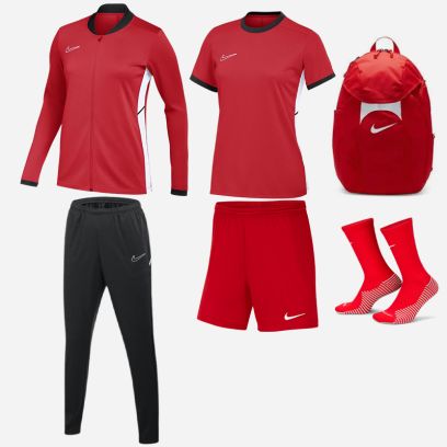 Conjunto Nike Academy 25 para Mujer. Chándal + Camiseta + Pantalón corto + Calcetines + Mochila (6 productos)