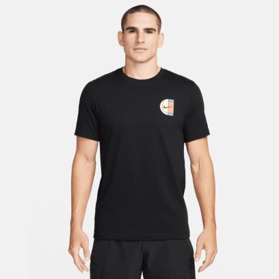 t shirt de tennis nikecourt noir pour homme fn0787 010