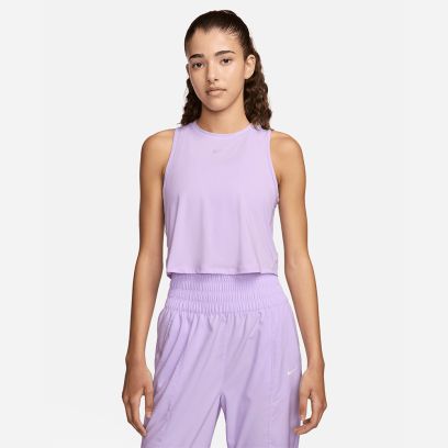 debardeur crop top nike one classic violet femme fn2845 512