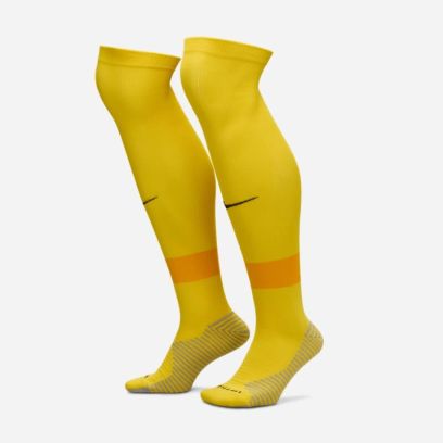 chaussettes de football hautes nike matchfit jaune fq8253