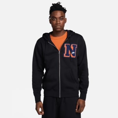 sweat capuche nike club fleece noir homme fv4794 010