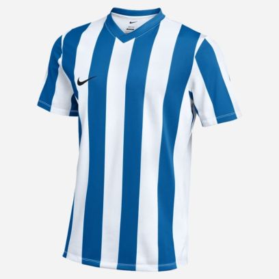 maillot nike striped division v blanc bleu royal homme fz9337