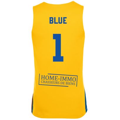 Maillot de match Nike Azurea Basket Club Jaune pour homme