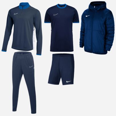 Set producten Nike Academy 25 voor Heren. Trainingspak + Jersey + Korte broek + Parka (5 artikelen)