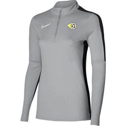 Haut d'entrainement 1/4 Zip JSO Givors Gris pour femme