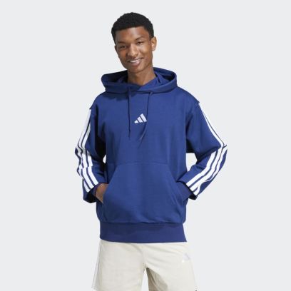 sweat shirt capuche 3 bandes essentials adidas homme je6299