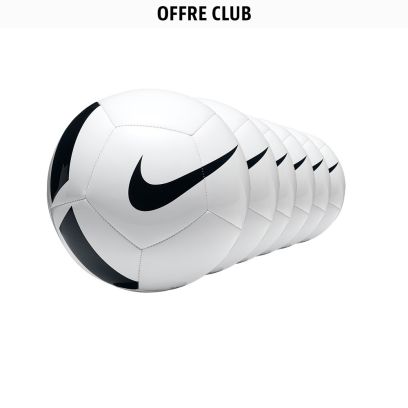 Lot de ballons Nike Pitch Team Blanc