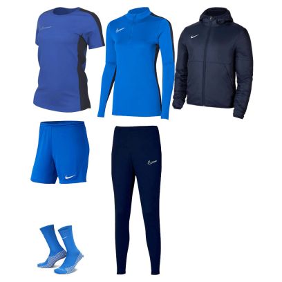 Produkt-Set Nike Academy 23 für Frau. Trainingsanzug + Trikot + Short + Socken + Parka (6 artikel)