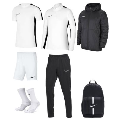 Conjunto Nike Academy 23 para Niño. Chándal + Camiseta + Pantalón corto + Calcetines + Parka + Mochila (7 productos)