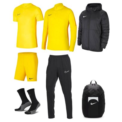 Product set Nike Academy 23 for Men. Track suit + Jersey + Shorts + Socks + Parka + Bag (7 items)