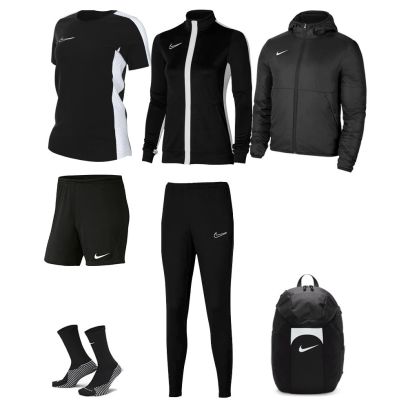 Produkt-Set Nike Academy 23 für Frau. Trainingsanzug + Trikot + Short + Socken + Parka + Tasche (7 artikel)