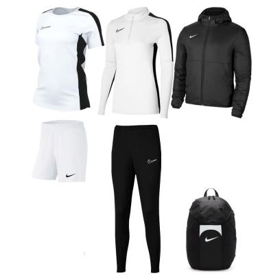 Produkt-Set Nike Academy 23 für Frau. Trainingsanzug + Trikot + Short + Parka + Tasche (6 artikel)