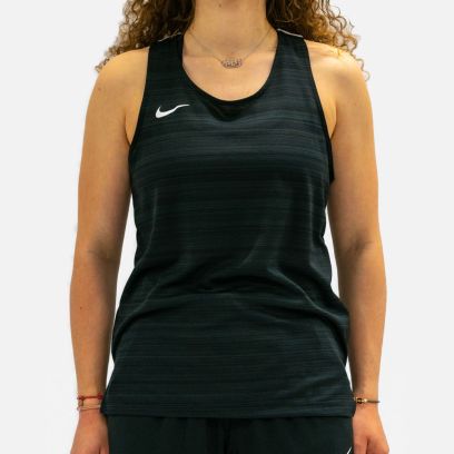 NT0301-010 Débardeur de running Nike Stock Dry Miler Noir pour Femme