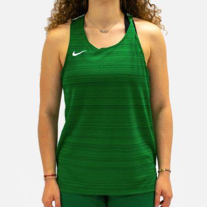 NT0301-302 Débardeur de running Nike Stock Dry Miler Vert pour Femme