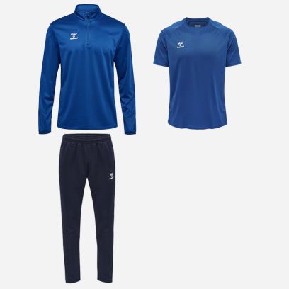 Produkt-Set Hummel Essential für Kinder. Trikot + Oberteil 1/2 Zip + Trainingshosen (3 artikel)